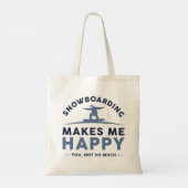 スノーボードは私にとってそれほど嬉しくはない トートバッグ (裏面)