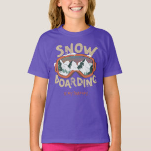 スノーボードは私のセラピー – ウィンタースポーツ Tシャツ