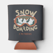 スノーボードは私のセラピー- Winter Sport 缶クーラー (裏面)
