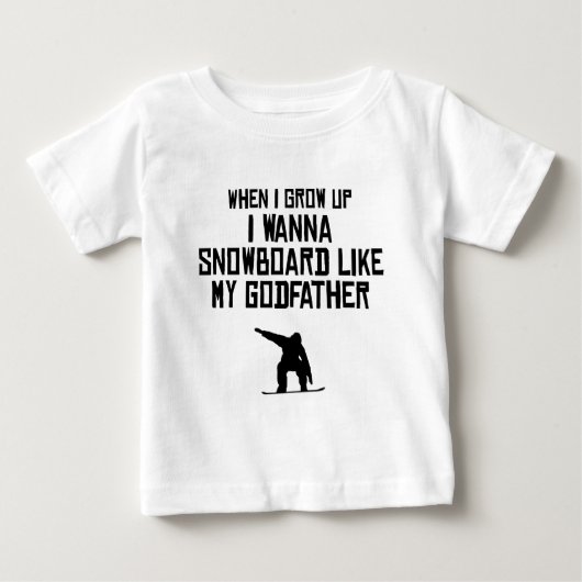 スノーボードは私の教父を好みます ベビーTシャツ (正面)