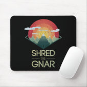 スノーボードはGnarスキー冬の山の贈り物を共有 マウスパッド (マウス)