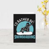 スノーボードをしたい – Snowboard Lover Snowb カード (黄色い花)