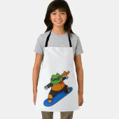 スノーボードを使ったカエル エプロン (インサイチュ)