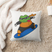 スノーボードを使ったカエル クッション (ブランケット)