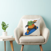 スノーボードを使ったカエル クッション (椅子)