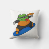スノーボードを使ったカエル クッション (裏面)