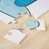 スノーボードを使った猫 ジグソーパズル (側面)