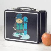 スノーボードを使った猫 メタルランチボックス (インサイチュ)