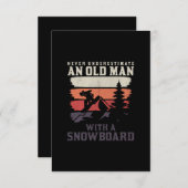 スノーボードを持つ老人を決して過小評価しない 招待状 (正面/裏面)