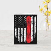 スノーボードアメリカ国旗の愛国的なウィンタースポーツSn カード (黄色い花)