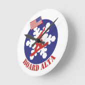 スノーボードアルタ ラウンド壁時計 (傾斜)