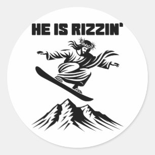 スノーボードイエスキリストスノーボーディングライジン雪C ラウンドシール