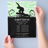 スノーボードイベントプロモーション チラシ (手)