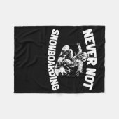 スノーボードウィンタースポーツ – スノーボードスノーボーダー フリースブランケット (正面(横))