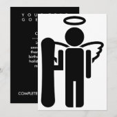 スノーボードエンジェル 招待状 (正面/裏面)