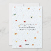 スノーボードカップルのクリスマスカード シーズンカード (裏面)