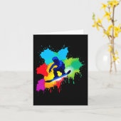 スノーボードカラー爆発 カード (黄色い花)