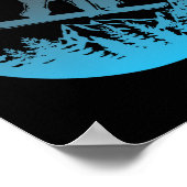 スノーボードギフトヴィンテージパイン雪板 ポスター (角)