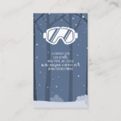 スノーボードゴーグルスノーボードインストラクター 名刺 (裏面)