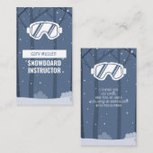 スノーボードゴーグルスノーボードインストラクター 名刺 (正面/裏面)
