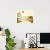 スノーボードサンセット ポスター (ホームオフィス)