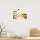 スノーボードサンセット ポスター (キッチン)