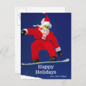 スノーボードサンタ シーズンポストカード (正面/裏面)