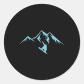 スノーボードシャツスノーマウンテンウィンタースノーボード ラウンドシール (正面)