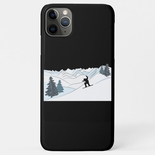 スノーボードシーンウィンタースポーツ Case-Mate iPhoneケース (裏面)
