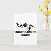 スノーボードジャンキー装備女性男性 カード (黄色い花)