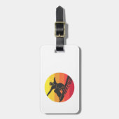 スノーボードジャンプレトロ ラゲッジタグ (正面縦)