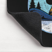 スノーボードジャンプ雪山ウィンタースポーツスノーボア マウスパッド (コーナー)