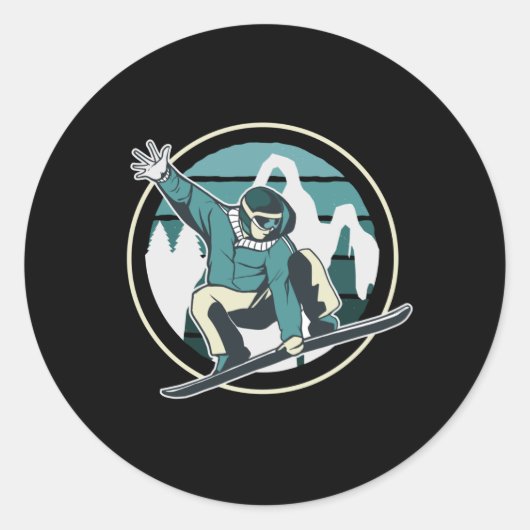 スノーボードジャンプ ラウンドシール (正面)