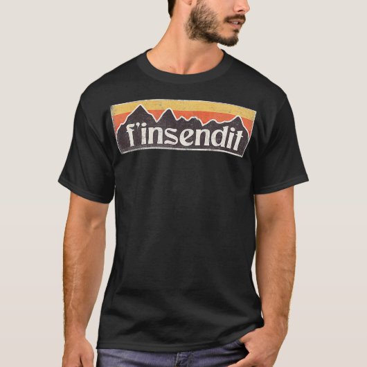 スノーボードスキーそれを送信finsendit おもしろい tシャツ (正面)