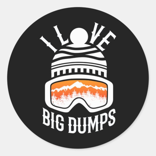 スノーボードスキーのスノーボおもしろいードダー ラウンドシール (正面)
