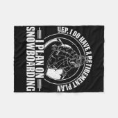 スノーボードスキーのスノーボーダー競技活動 フリースブランケット (正面(横))