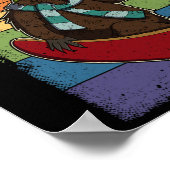 スノーボードスキーのスノーボーダー競技活動 ポスター (角)