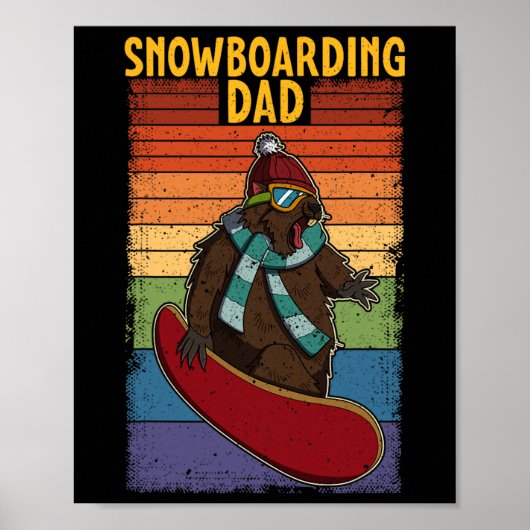 スノーボードスキーのスノーボーダー競技活動 ポスター (正面)