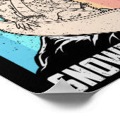 スノーボードスキーのスノーボーダー競技活動 ポスター (角)