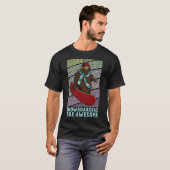 スノーボードスキーのスノーボーダー競技活動 Tシャツ (正面フル)