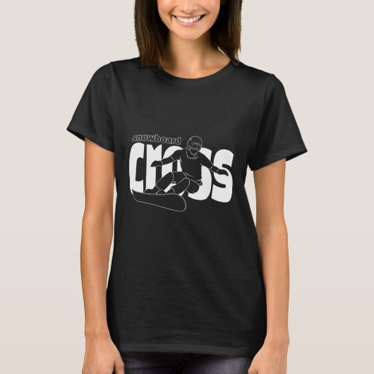 スノーボードスキーウィンタースポーツフリーリドクロス Tシャツ (正面)