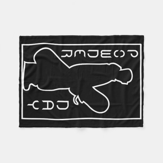 スノーボードスキーウィンタースポーツ雪の粉の日のロゴ フリースブランケット (正面(横))