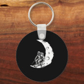 スノーボードスキー – スノーボードクレセントムーン キーホルダー (正面)