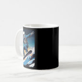 スノーボードストリートウェアスノーボードスカルスノーボード コーヒーマグカップ (正面左)