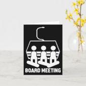 スノーボードスノーボーおもしろいドスノーボーダー カード (黄色い花)