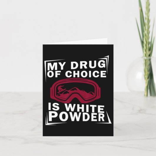 スノーボードスノーボーダースノーボーダー私の喉の薬 カード (正面)