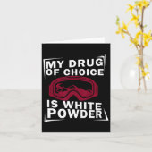 スノーボードスノーボーダースノーボーダー私の喉の薬 カード (黄色い花)