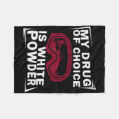 スノーボードスノーボーダースノーボーダー私の喉の薬 フリースブランケット (正面(横))