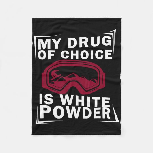 スノーボードスノーボーダースノーボーダー私の喉の薬 フリースブランケット (正面)