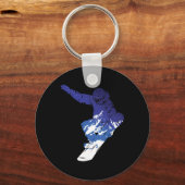 スノーボードスノーボーダースノーボーディングウィンタースポーツS キーホルダー (正面)